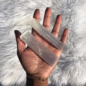 4” Raw Selenite Crystal Wand🔮✨